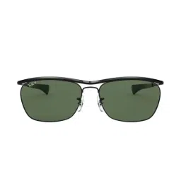 Ray-Ban 0RB3619 Dark Green Polarized Olympian II Square Sunglasses - 60 mm-image-3