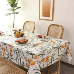 House This Amra Rust Cotton Table Cover-image-26