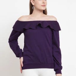 Belle Fille Purple Full Sleeves Sweatshirt-picture-0