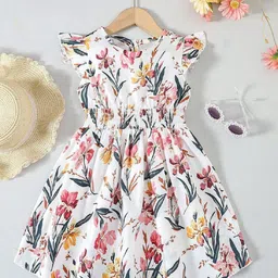 White World Kids Fit & Flare Dress-image-91