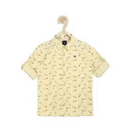 Allen Solly Junior Boys Yellow Printed Shirt-image-57