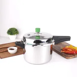 The Indus Valley Silver Tri-ply Stainless Steel Outer Lid Pressure Cooker (5L)-image-62