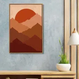 999Store Brown Canvas Wall Painting Panel With Fibre Frame-19
