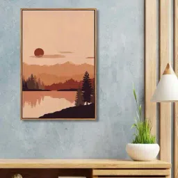 999Store Brown Canvas Wall Painting Panel With Fibre Frame-29