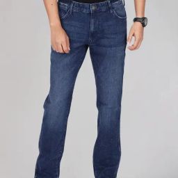 Wrangler Navy Cotton Regular Fit Jeans-picture-33