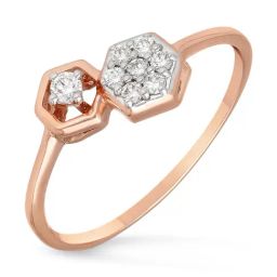 Malabar Gold and Diamonds 18k IGI Certified Diamond Rose Gold Ring for Women-picture-19