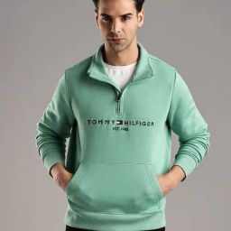 Tommy Hilfiger Frosted Evergreen Embroidered Logo Regular Fit Cotton Sweatshirt-picture-38