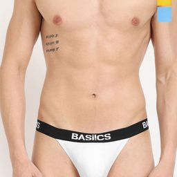 BASIICS by La Intimo Pack Of 3 Cotton Low-Rise Thong Briefs IBCSTH010C156-image-73