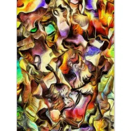 999store Multicolor Colorful Dimensional Abstract Canvas Painting image 2