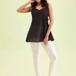 Go Colors! Cream Solid Leggings-picture-12