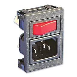 BULGIN LIMITED POWER INLET, IEC, POLYSNAP, S.P. SWITCH, BZV03/Z0000/02-13