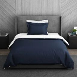 Spaces Hygro Solid Blue 350 TC Cotton Single Bed Quilt-image-65
