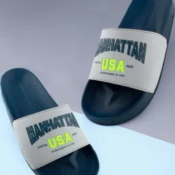 Red Tape Men's Navy Slides image 1