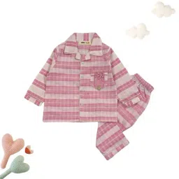 Tippy Top Unisex Pink Cotton Applique Regular Fit Shirt with Pants-image-20
