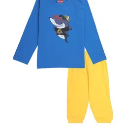 Pubu Boys Blue Pure Cotton Printed Clothing Set-picture-13