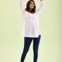 Go Colors! Navy Solid Leggings-picture-25