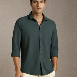 Louis Philippe Green Slim Fit Shirt-picture-19
