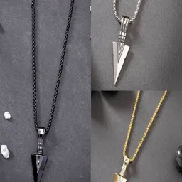 Roadster Rhodium-Plated Contemporary Pendants with Chains-image-1