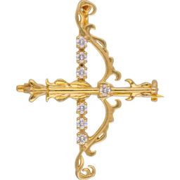 crash.club By CKC 18k Gold & Diamond Divine Elegance Cross Brooch Pendant-picture-1