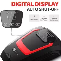 Tirewell TW-1566 12 V - 200 PSI Digital Portable Touchscreen Tyre Inflator for Cars & Bikes image 5