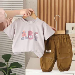 INCLUD Boys Printed Short Sleeves T-shirt With Joggers-image-93