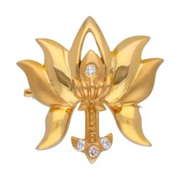 crash.club By CKC 18k Gold & Diamond Divine Lotus Brooch Pendant-image-61