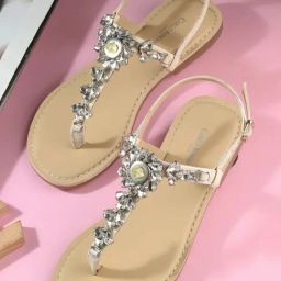 Carlo Romano Women's Cream Back Strap Sandals-picture-48