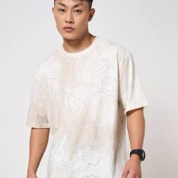 Street 808 By Pantaloons Off White Boxy Fit Printed Sports T-Shirt-picture-29