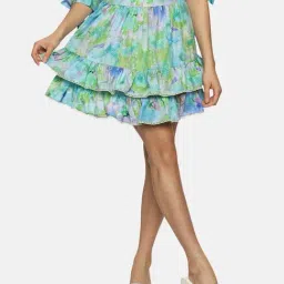 ISU Multicolor Printed Mini Skirt-picture-42