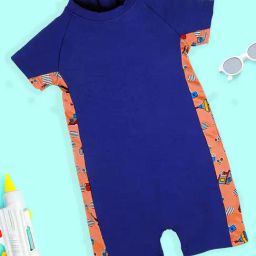Kiddopanti Kids Multi Colored Regular Cut N Sew Swimsuit-3