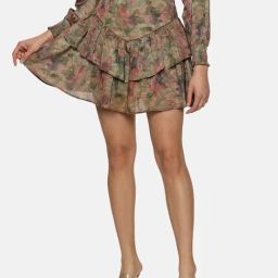 ISU Brown Printed Mini Skirt-image-35
