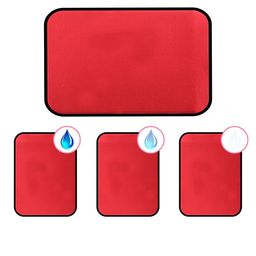 Kuber Industries 4-Pcs Maroon & Red Non Slip Dish Drying Mats image 4