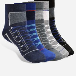 Texlon Pack Of 5 Patterned Ankle-Length Socks image 1