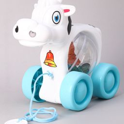 United Agencies Pull Along Moo Moo Cow Toy-  White-11