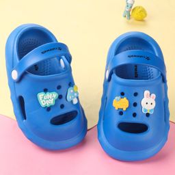 Cute Walk by Babyhug Slip on Clogs with Strap - Blue-image-88