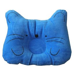 Domenico Baby Soft Neck Support Pillow for Head Shaping Shape Supporter Cat Face Pillow - Blue-picture-25