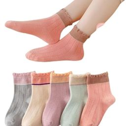 MOMISY Cotton Blend Pack Of 5 Colour Blocked Tube Socks - Multi Colour-picture-6