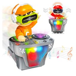Urbane Chic DJ Coco Toy for Kids Music LED Light Rock Bump & Go Action Dancing Robot Toys for kids-Multicolor-15