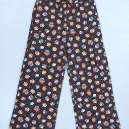 Kiddopanti Cotton Knit Cup Cakes Printed Pajama - Grey-image-83