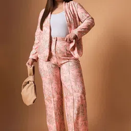 SASSAFRAS Curve Printed Blazer With Trousers Co-Ords-image-5