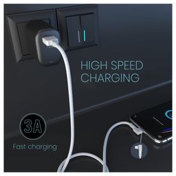 Portronics Konnect POR 1401 Fast Charging 3A 8 Pin USB Cable to Lightening with Fast Charge & Sync Function - White image 4