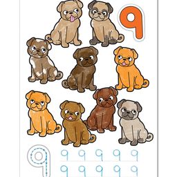 Orchard Toys Set of 3 Outer Space Animals and 1 to 20 Sticker Colouring Books - English image 4