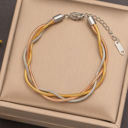 MYKI Women Gold-Plated Wraparound Bracelet-image-68