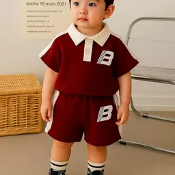 kidknit Kids Maroon Clothing Set-33