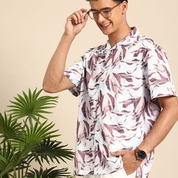 Mast & Harbour Men Printed Cuban Collar Casual Shirt-picture-15