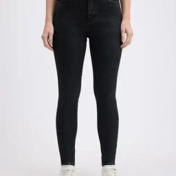 Pepe Jeans Coated Black Skinny Fit High Rise Jeans-picture-13