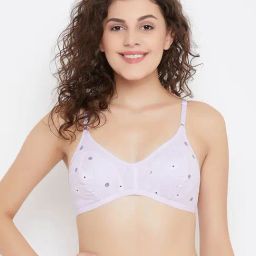 Clovia Purple Non Wired Non Padded Full Coverage Bra-image-65