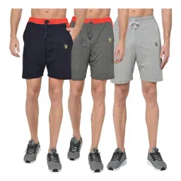 Vimal Jonney Multicolor Cotton Shorts - Pack of 3-picture-14