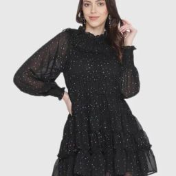 Oxolloxo Black Printed Dress-image-71