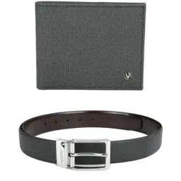 Allen Solly Grey Polyester Reversible Belt for Men-image-4